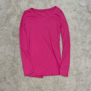 Hot pink, long sleeve shirt, size small
